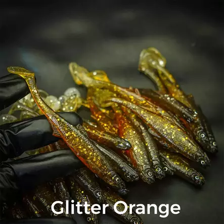 Evä Baits Bleak Paddle Tail 10cm 1st Glitter Orange - Jiggar - 06429811636590 - 2