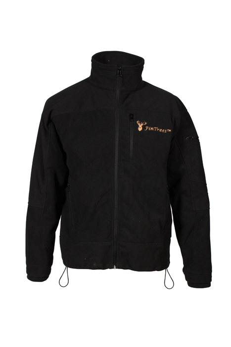Fintrees Fleece Takki, musta, logolla, koko M - Gröna / bruna rockar och västar - 3950000129140 - 1