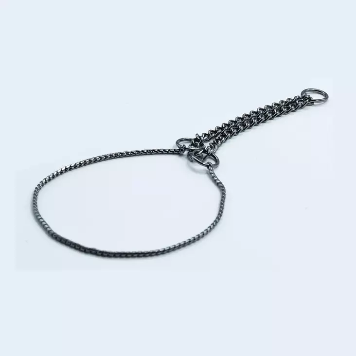 Jokke Snake halvstryp 3,5 mm antracit utställnings halsband - Hundhalsband och selar - 3950001288570 - 1