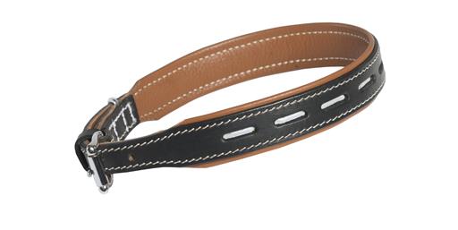 Hundens läderhalsband med reflex - Hundhalsband och selar - 6438040080180 - 1