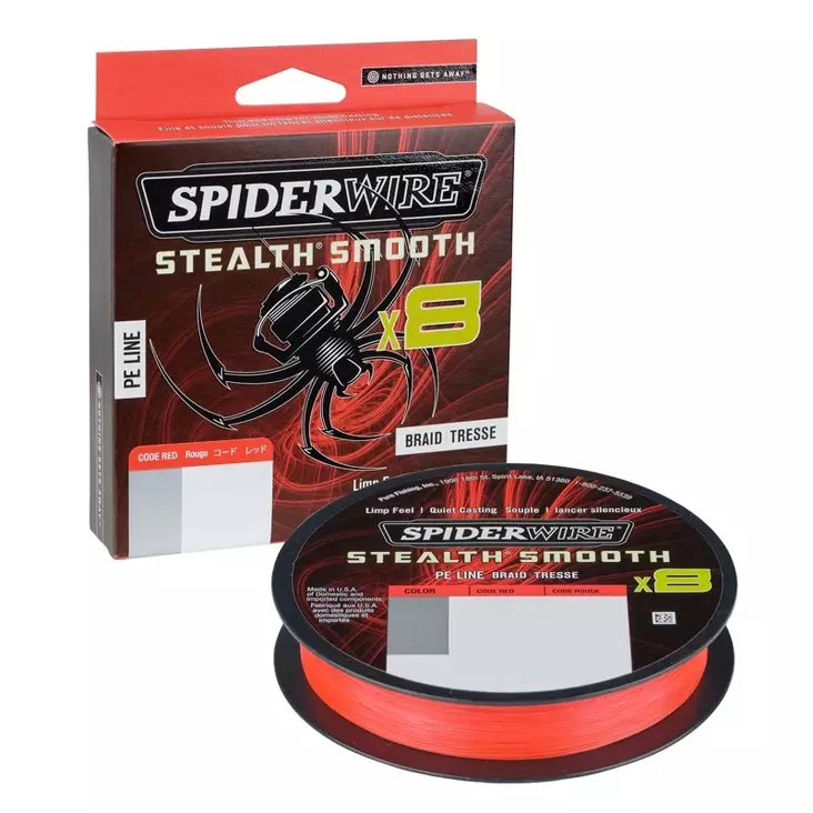 Spiderwire Stealth Smooth 8x Code Red - Spunna linor - 3950001293840 - 1