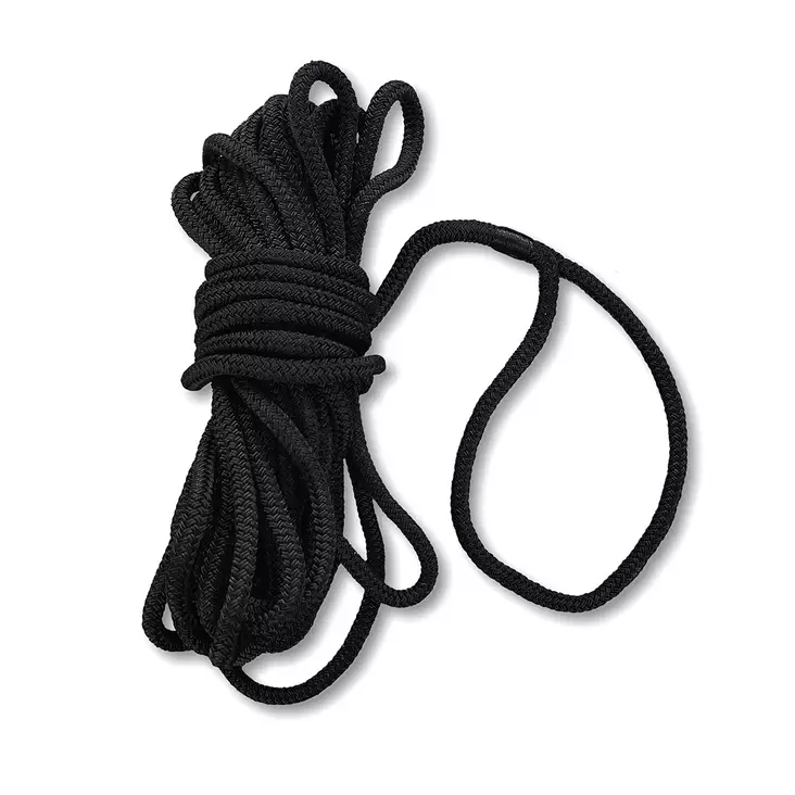 Svart snöre 15 mm ca 16,5 meter - Småtillbehör för vandring - 3950001299750 - 1
