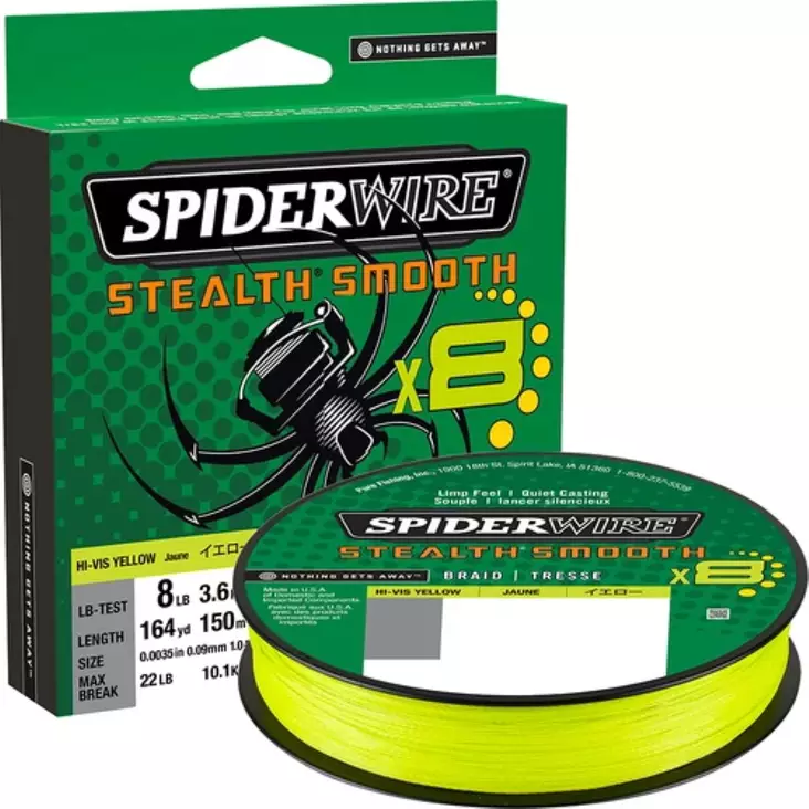 SpiderWire Stealth Smooth 8X 150m flätlina - Spunna linor - 3950001265021 - 1