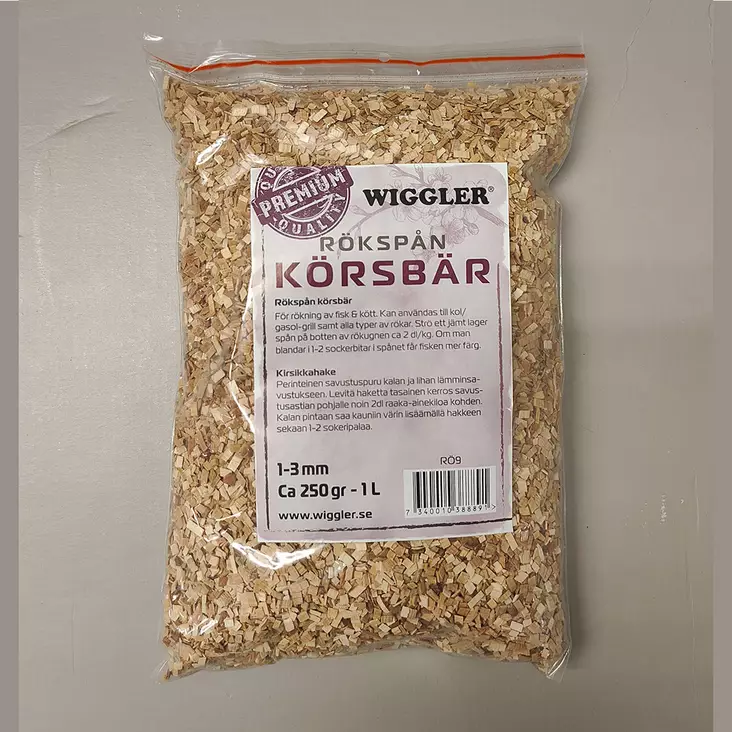 Wiggler rökspån av körsbärsträ 250g - Fiskarens arbetsredskap och tillbehör - 7340010388891 - 1