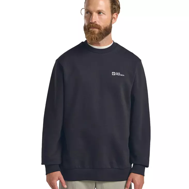 Jack Wolfskin ESSENTIAL CREWNECK M Dark Navy S - Skjortor och tröjor - 4064886463591 - 1