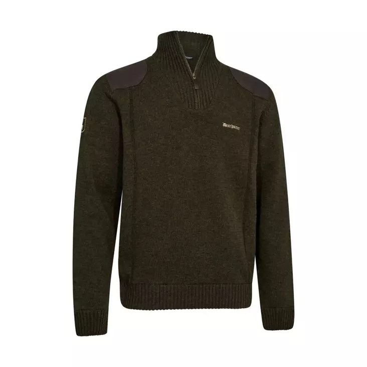Deerhunter Finley halfzip knit tröja 2XL - Gröna / bruna rockar och västar - 5702827249031 - 1