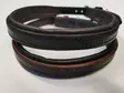 W-profile Läder Halsband svart/mörk brun 55cm - Hundhalsband och selar - 3950001261122 - 3