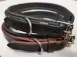 W-profile Läder Halsband svart/mörk brun 55cm - Hundhalsband och selar - 3950001261122 - 2
