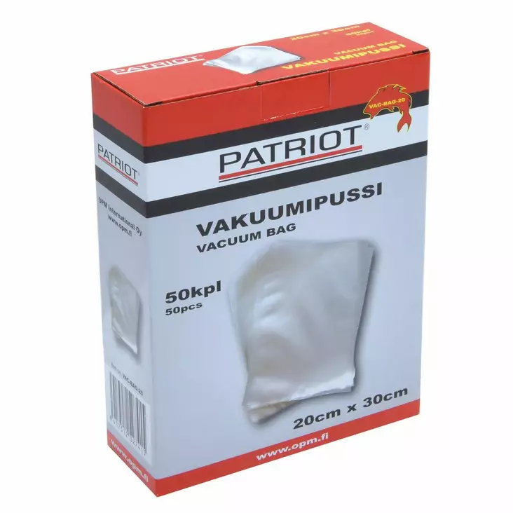 Patriot vakuumpåse 25cm x 35cm 50st - Vakuummaskiner och vakuumpåsar - 6417512527422 - 1