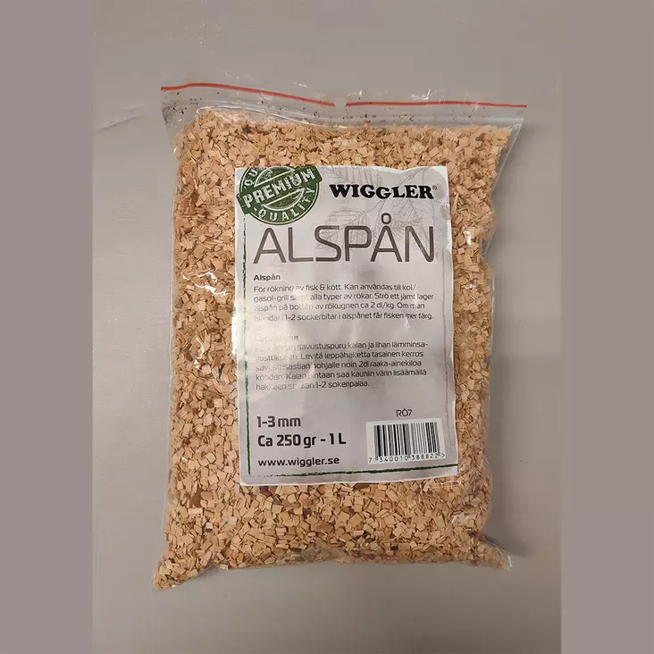 Wiggler rökspån av al 250g - Fiskarens arbetsredskap och tillbehör - 7340010388822 - 1