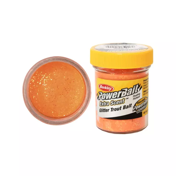 Berkley PowerBait Select Glitter Trout Bait Fluorescent Orange 50g betespasta - Fiske agn - 028632022412 - 1