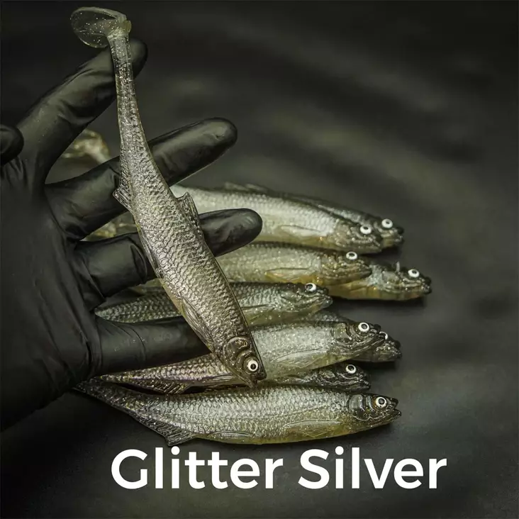 Evä Baits Bleak Paddle Tail 17cm 1st Glitter Silver - Jiggar - 06429811636422 - 1