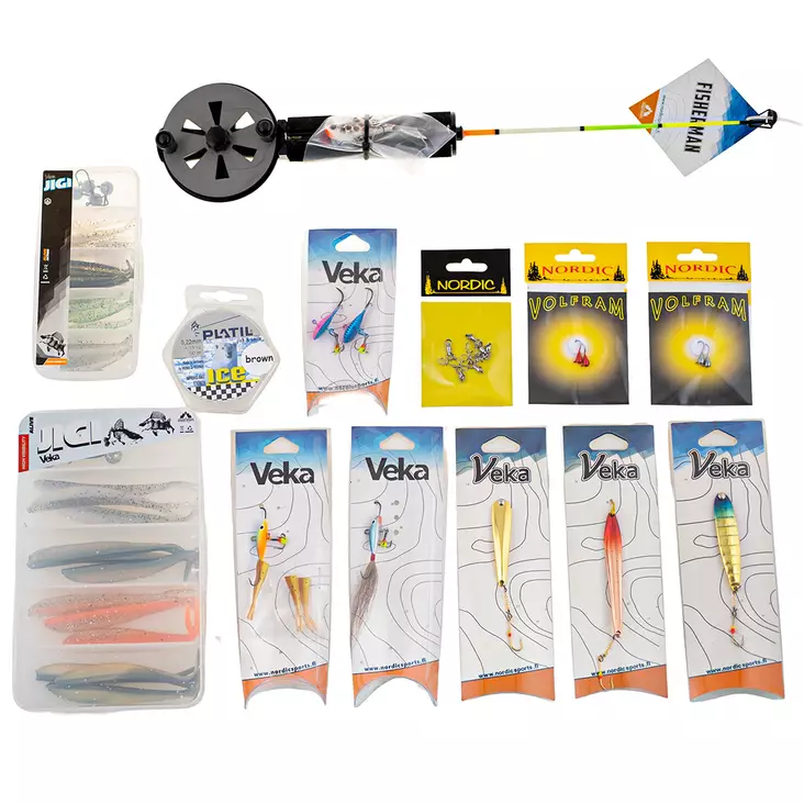 Komplett vinterfiskeset för isfiskare 1 - Pimpelspön ,pimpelrullar - 3950001300722 - 1