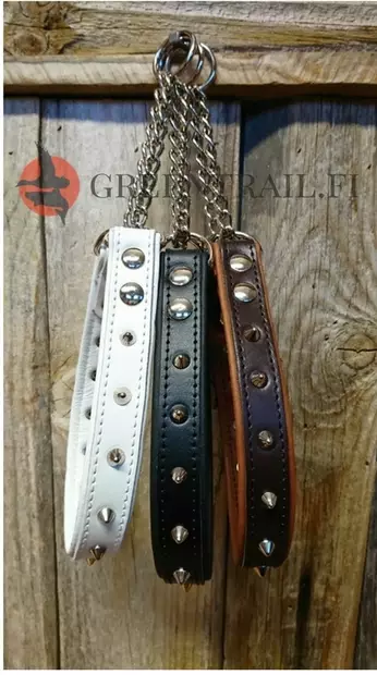 Nahka-Nasta ½-stryp nithalsband 60cm och 30mm - Hundhalsband och selar - 3950001237783 - 2