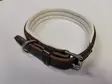W-profile Läder halsband 55 cm brun/vit - Hundhalsband och selar - 3950001261153 - 2