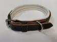 W-profile Läder halsband 55 cm brun/vit - Hundhalsband och selar - 3950001261153 - 3