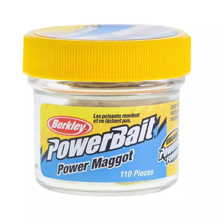 Berkley PowerBait Gul maggot 110st - Fiske agn - 028632139493 - 1