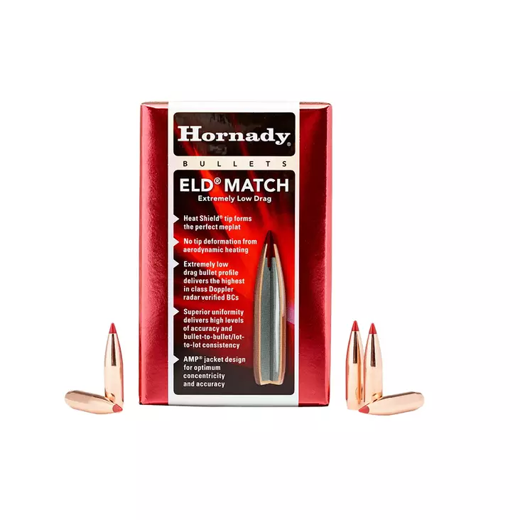 Hornady 30 ELD Match Kula 208gr 13,4g 100 st - Kulor och Hagel - 090255307313 - 1