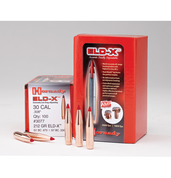 Hornady 7mm ELD-X Kula 10,5g / 162gr 100 st - Kulor och Hagel - 090255228403 - 1
