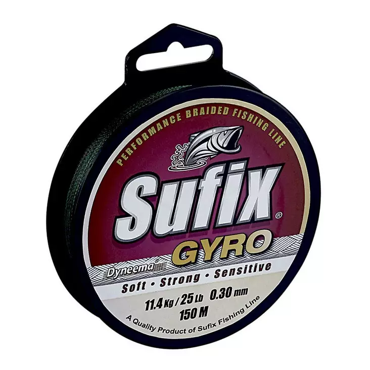 Sufix Gyro Grön 150m, flätadlina - Spunna linor - 024777321823 - 1