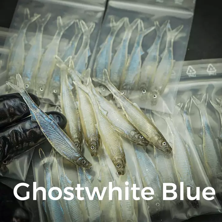 Evä Baits Real-tail 8cm Ghostwhite Blue - Jiggar - 06429811636033 - 1