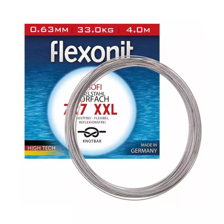 Flexonit 7x7 XXL riggmaterial 4m 0,63mm / 33,0 kg - Tafsar och beteslås - 4050801029843 - 1
