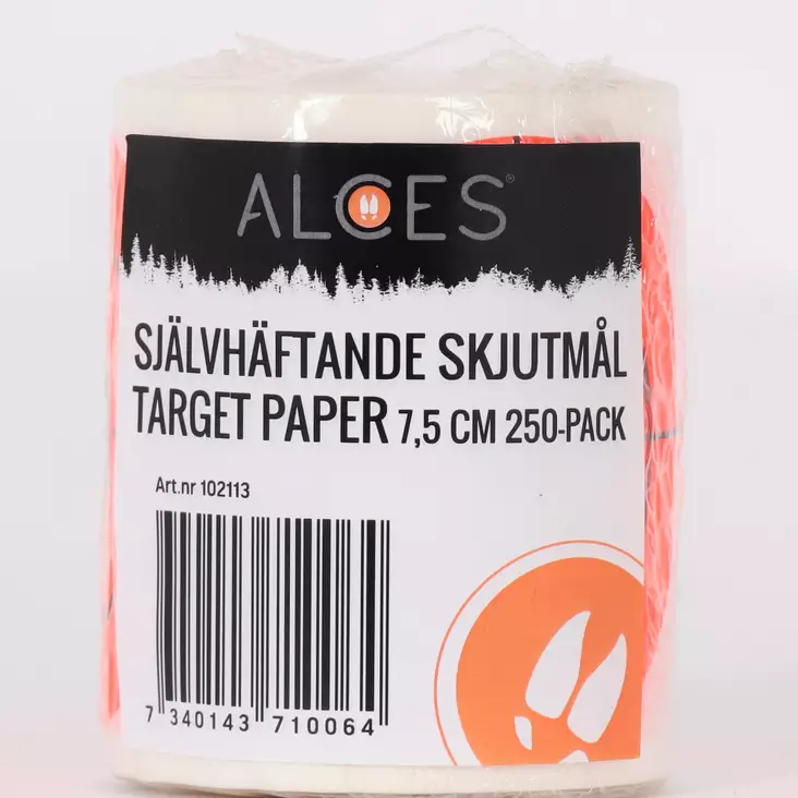 Alces självhäftande mål 7,5 cm 250st - Skjutstöd och tavlor - 7340143710064 - 2