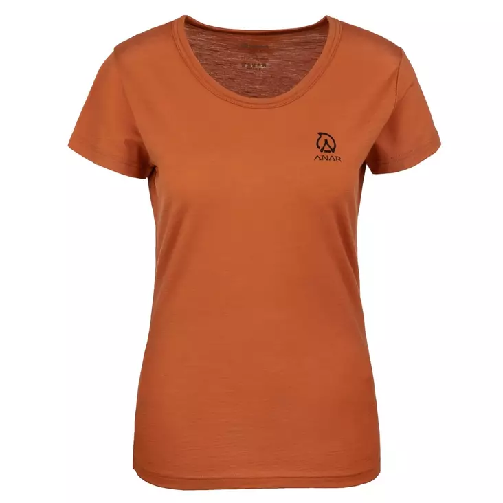 Anar Galda, orange t-shirt i merinoull - Skjortor och tröjor - 3950001288044 - 1