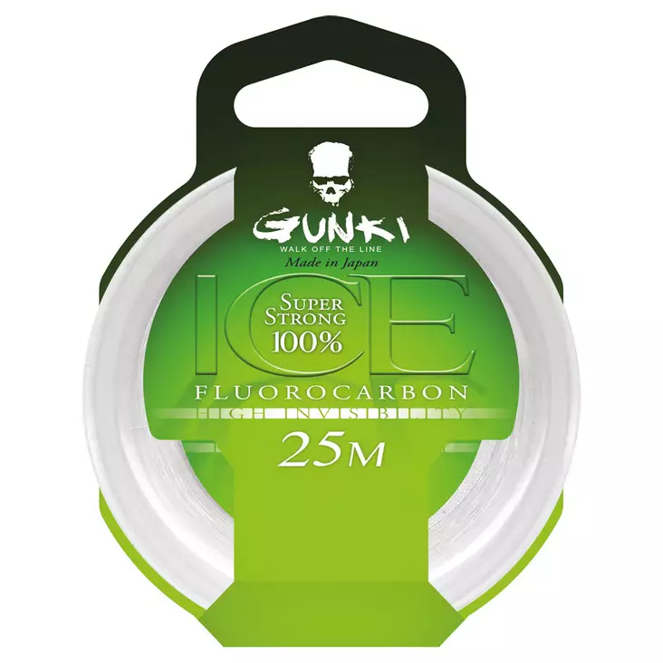 Gunki Ice Fluorocarbon 25m fluorocarbon fiskelina - Fluorcarbon linor - 3950001290184 - 1