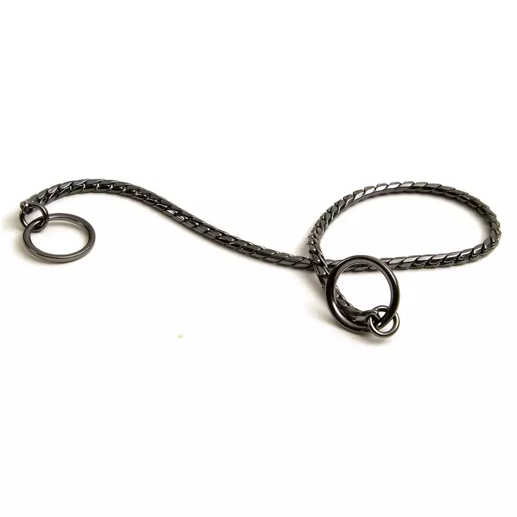 Jokke Snake antracit 2 mm utställnings halsband - Hundhalsband och selar - 3950001288624 - 1