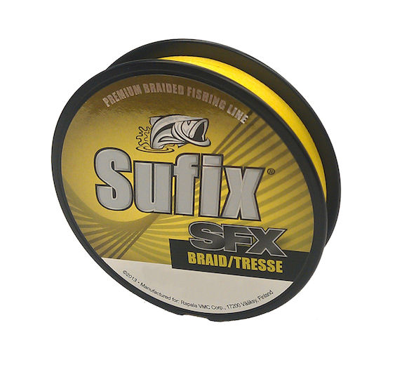 Flätadlina Sufix SFX Hi-Vis Yellow 100m - Spunna linor - 024777685864 - 1