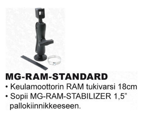 MotorGuide Ram stödskaft till förmotor 18cm - Tillbehör till utombordare - 089287104694 - 1