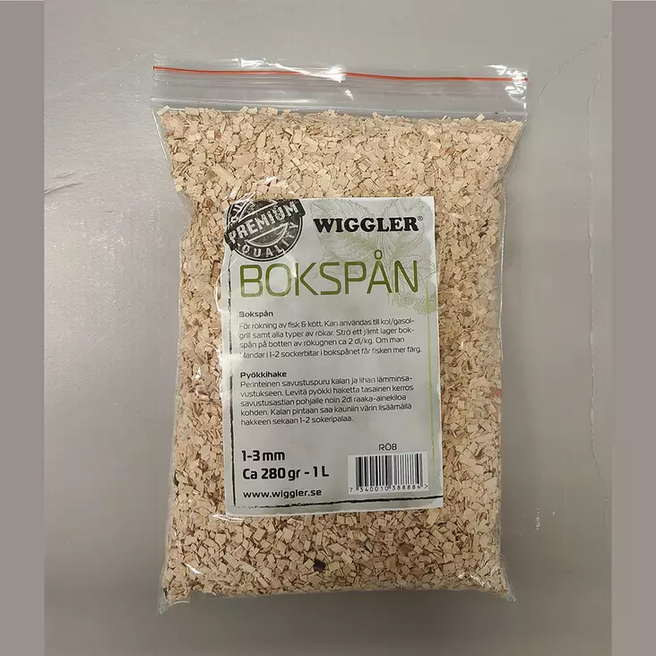 Wiggler rökspån av bok 280g - Fiskarens arbetsredskap och tillbehör - 7340010388884 - 1