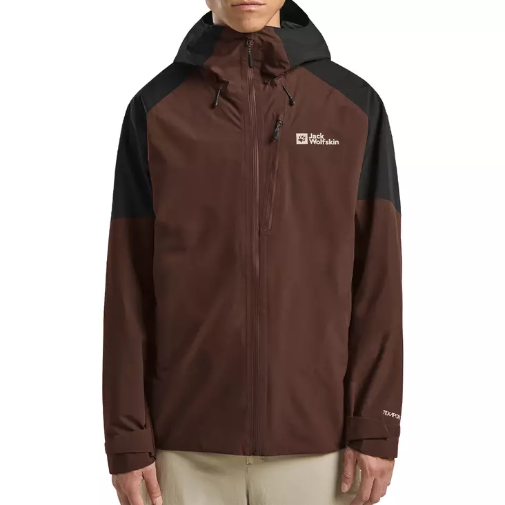 Jack Wolfskin EAGLE PEAK 2L Hot Choc Shell Jacka S - Gröna / bruna rockar och västar - 4064886588904 - 1