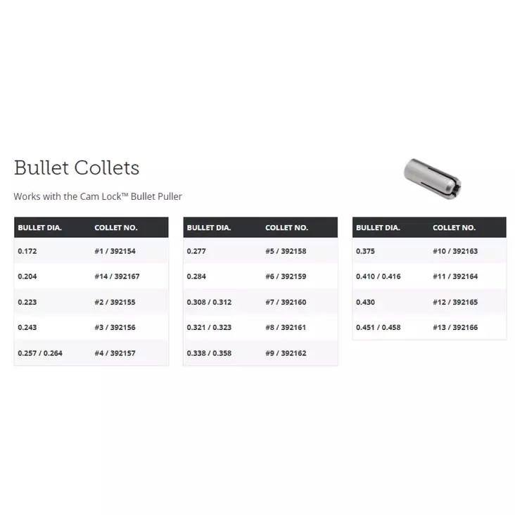 Hornady CamLock collet #9 .338/.358 adapter - Laddutrustning - 090255921625 - 1
