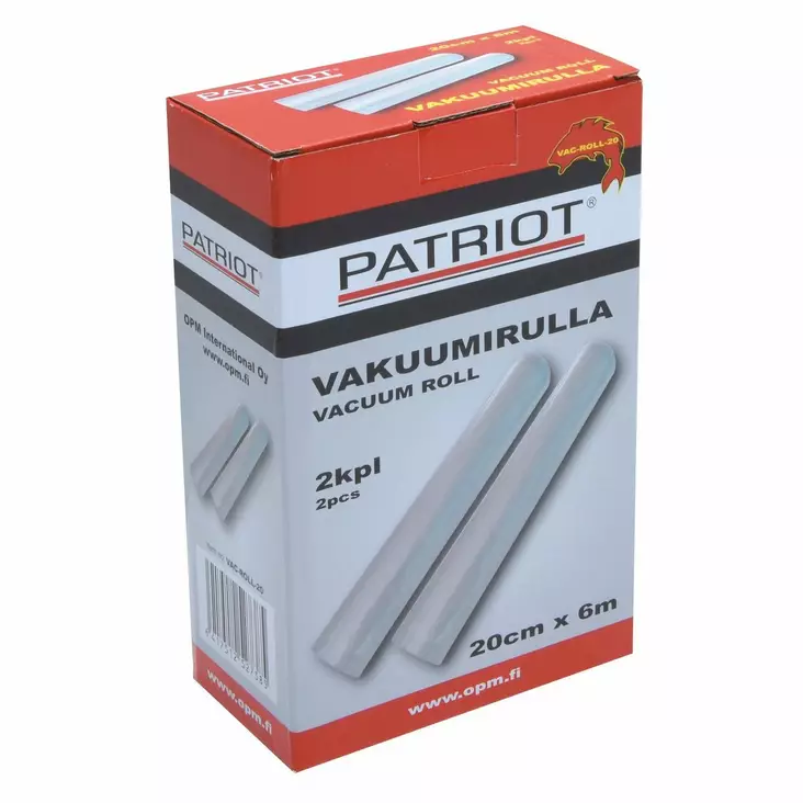 Patriot Vakuumrulle 20cm x 6m 2st - Vakuummaskiner och vakuumpåsar - 6417512527385 - 1