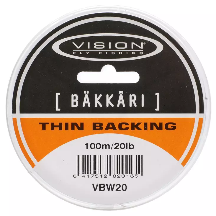 Backing lina Vision Bäkkäri 20lb 100m Vit - Fluglinor och tafsar - 6417512820165 - 1
