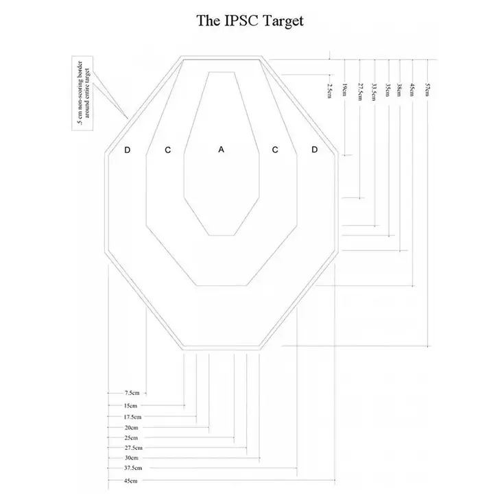 IPSC-kartongmål 10 st - Skjutstöd och tavlor - 3950001302405 - 1