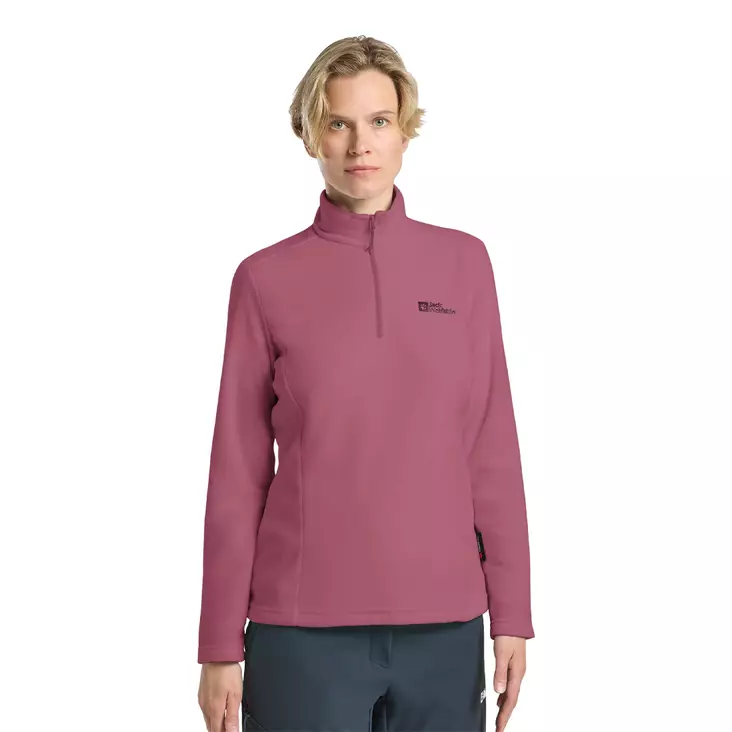 Jack Wolfskin TAUNUS Half-Zip W Raisin Fleece XS - Skjortor och tröjor - 4064886592215 - 1