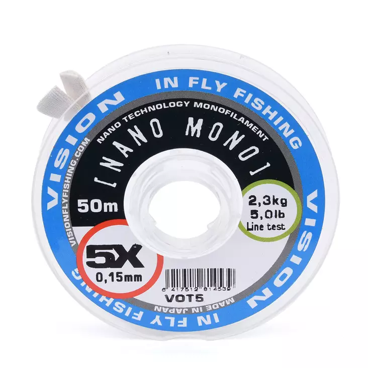 Vision Nano Mono Tippet-Tafsmaterial 0X - Fluglinor och tafsar - 6417512814485 - 1