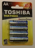 Toshiba High Power AA 1,5V 4st, Blister förpackning - Batterier och laddare - 4904530592546 - 3