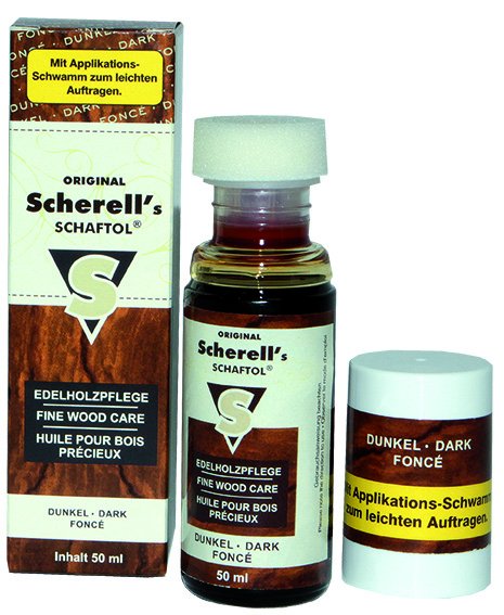 Scherell`s Schaftol stockolja 50ml + applikationssvamp - Vapenrengöring - 4017777238174 - 1