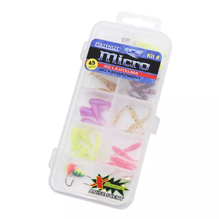 Patriot Ice Micro isfiskejiggsortiment 45 delar, sortiment 04 - Jiggar - 6417512540926 - 1
