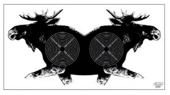 Luftgevärs älgtavla 17,5 x 32 cm 100st - Skjutstöd och tavlor - 6410362404707 - 1