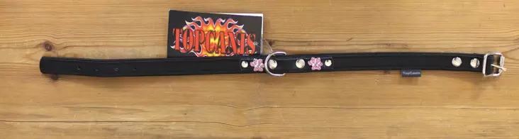 TopCanis Tass läderhalsband Rosa - Hundhalsband och selar - 6430027772767 - 1