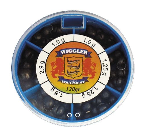 Wiggler Blyhagel sortiment 70g och 120g - Fiskarens arbetsredskap och tillbehör - 7340010334287 - 1