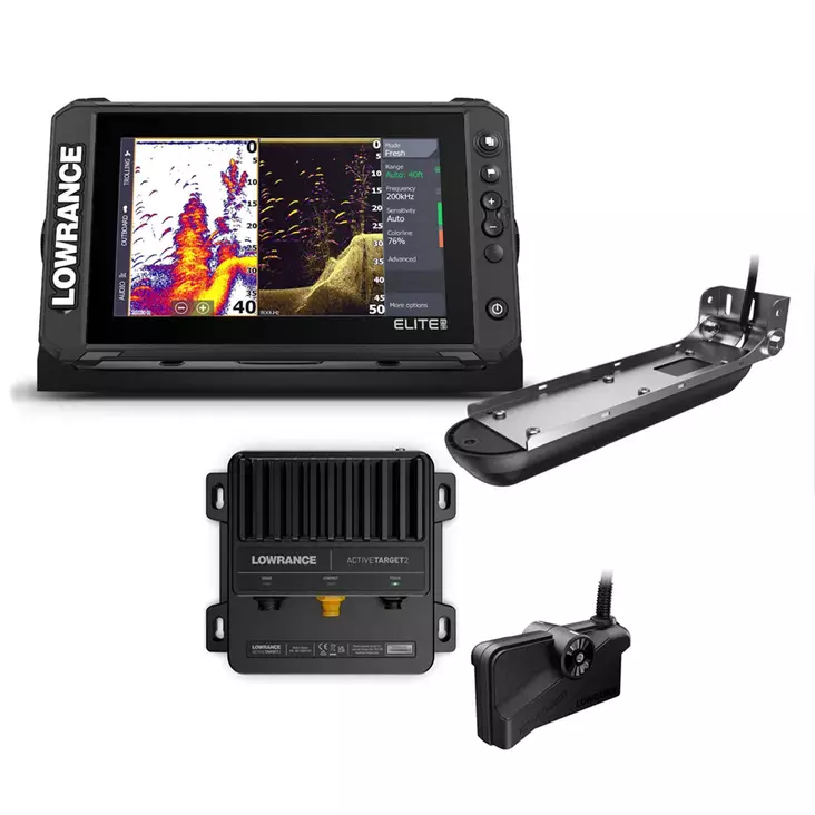 Lowrance Elite FS 9 AI 3-i-1 + Active Target 2 Live-paket - Ekolod och plotter - 3950001300487 - 1