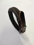 W-profile läderhalsband 50cm svart/mörkbrun - Hundhalsband och selar - 3950000108718 - 2