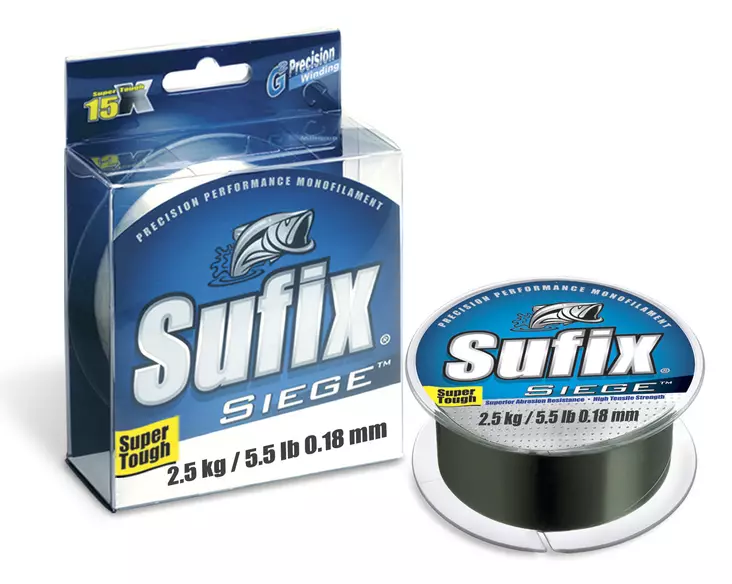 Sufix Siege Monofil-lina, 300m Grön - Monofil linor - 024777363038 - 1