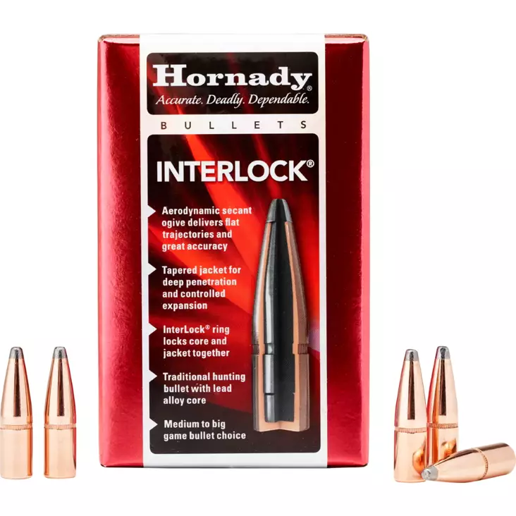 Hornady 338 Interlock SP Kula 225gr 14,50g 100st - Kulor och Hagel - 090255233209 - 1